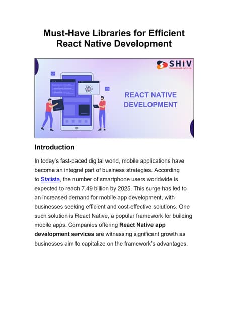 10 Best React Native UI Libraries of 2023 | PDF
