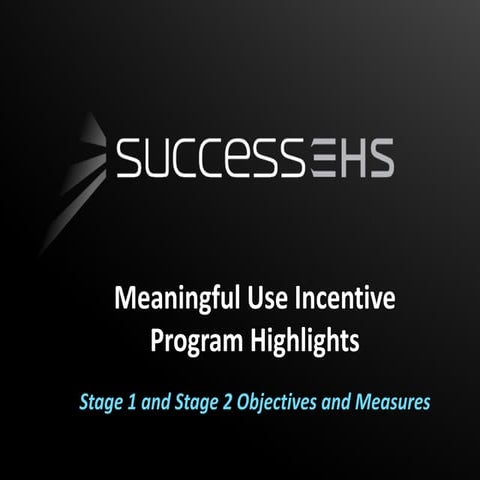 Meaningful Use Stages 1 and 2 Objectives and Measures