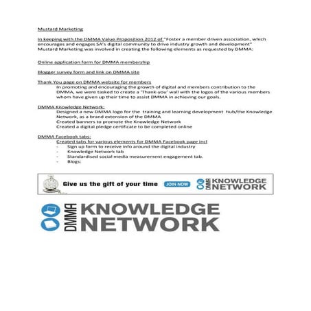 Mustard marketing contribution