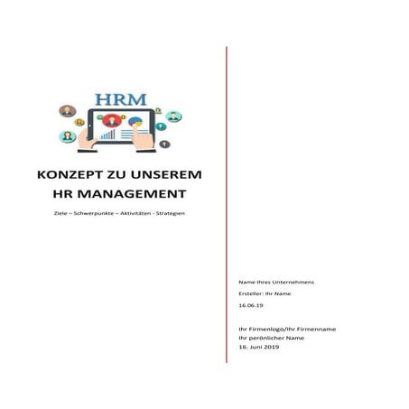 Musterkonzept Human Resource Management 