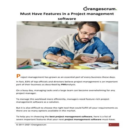 Must Have Features in a Project Management Software