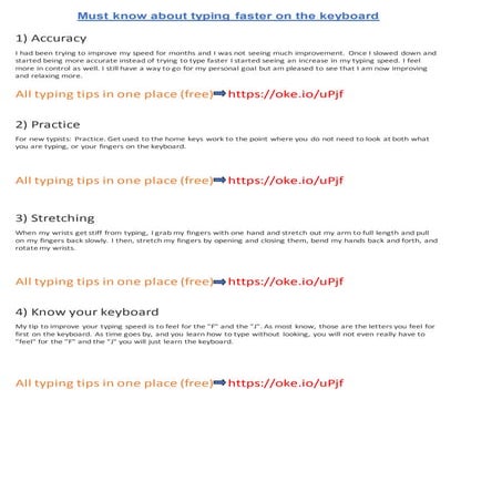 Master keyboard typing | DOCX