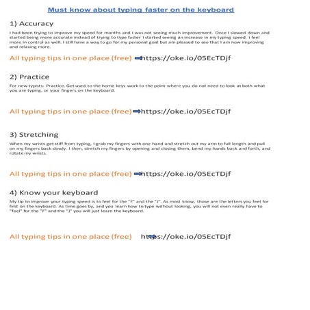 Must know about typing faster on the keyboard | DOCX