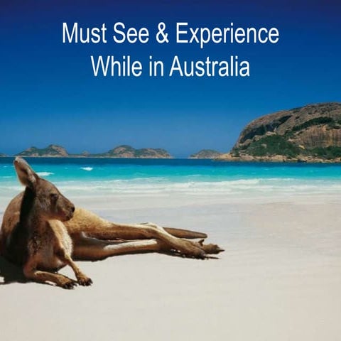 Must see & experience while in australia