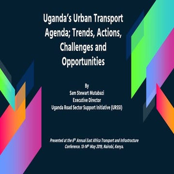 Urban Transport in Uganda | PDF