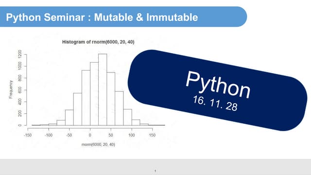 Python Mutable and immutable