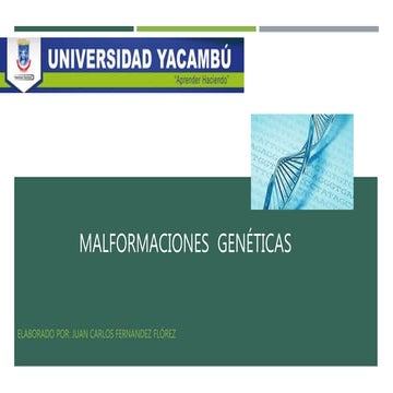 Malformaciones geneticas- Mutacion