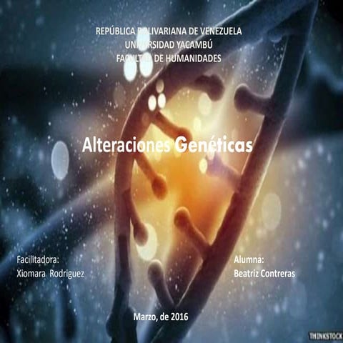 Alteracion de información genética.