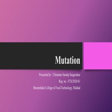 Mutation (General microbiology and Life sciencs)