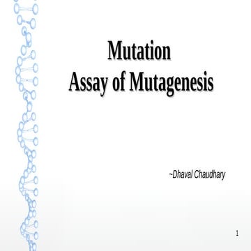 Mutation and Assay of Mutagenesis