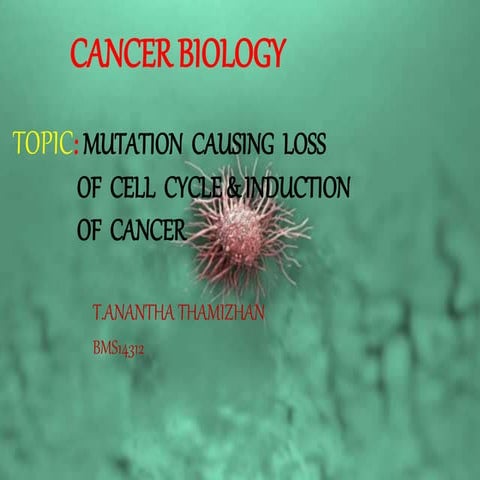 Mutation causing loss of cell cycle Biology Diagrams