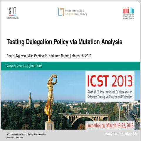Testing Delegation Policy via Mutation Analysis