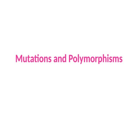 Genetic polymorphism | PPTX