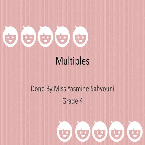 Mutiples Grade 4