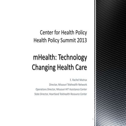 mHealth: Technology Changing Health Care