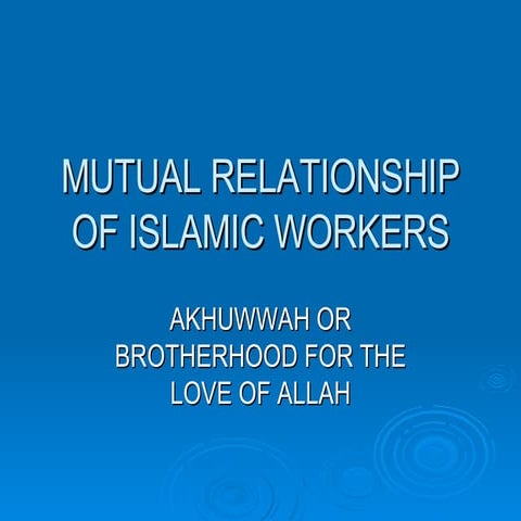 Hadith Three - Muslim is a Mirror to another Muslim | PPTX