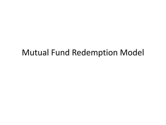 Mutual fund Redemption and Cross Sell Analytics 