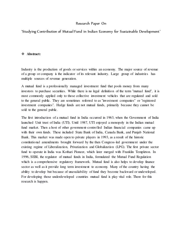 Reseach paper