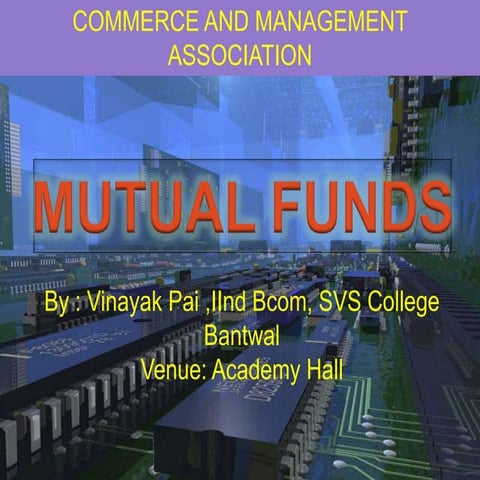 Mutual funds vinayak pai