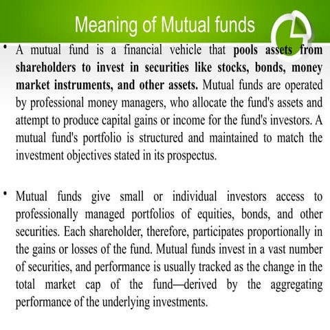 Presentation On Mutual Funds | PPTX