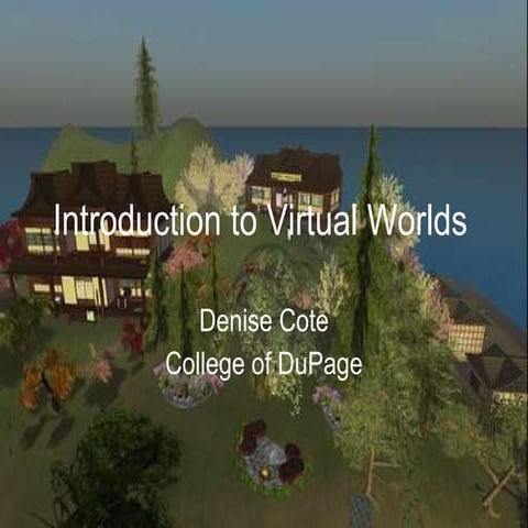 Intro to Virtual Worlds