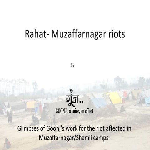 Goonj's work in Muzaffarnagar (2013)