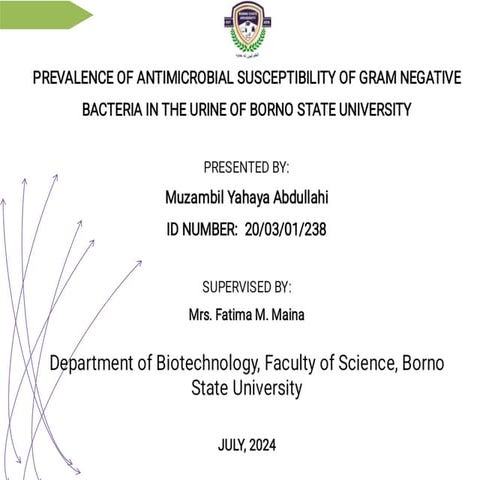 PREVALENCE OF ANTIMICROBIAL SUSCEPTIBILITY OF GRAM NEGATIVE BACTERIA IN URINE