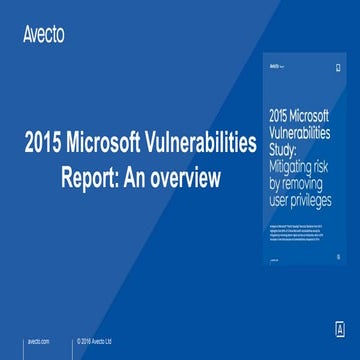 2015 Microsoft Vulnerabilities Report 