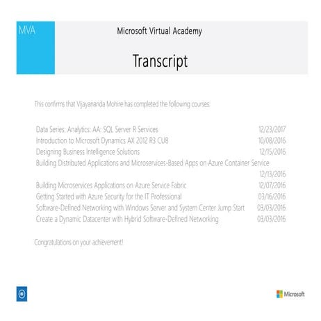 MVA transcript 2015-17