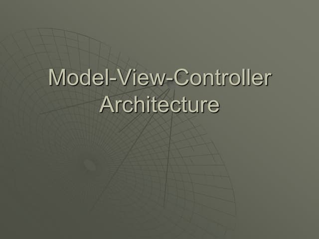 MVC architecture in software programming for interactive apps
