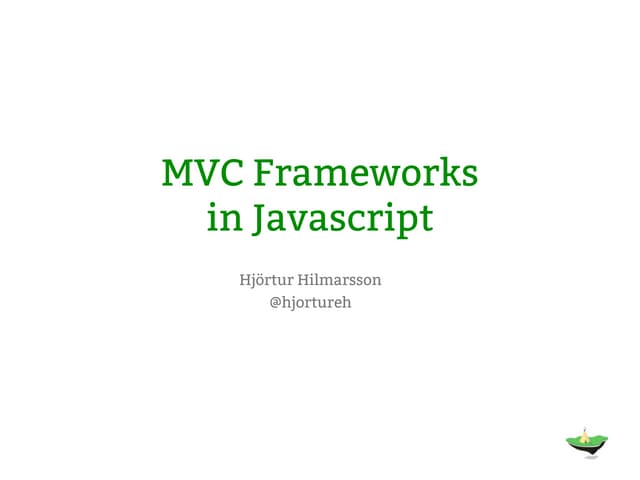 Javascript MVC & Backbone Tips & Tricks