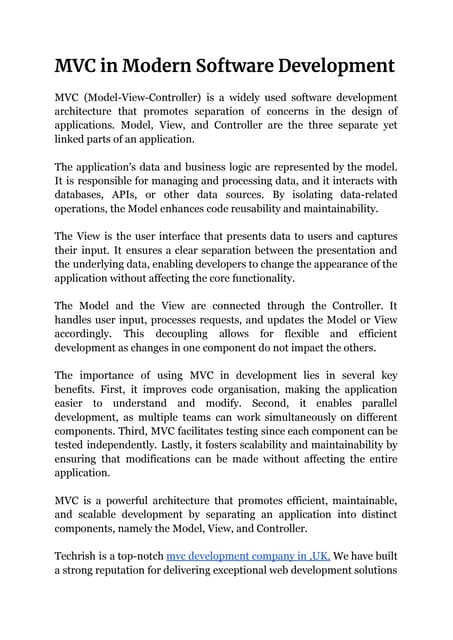 mvc development company in UK 