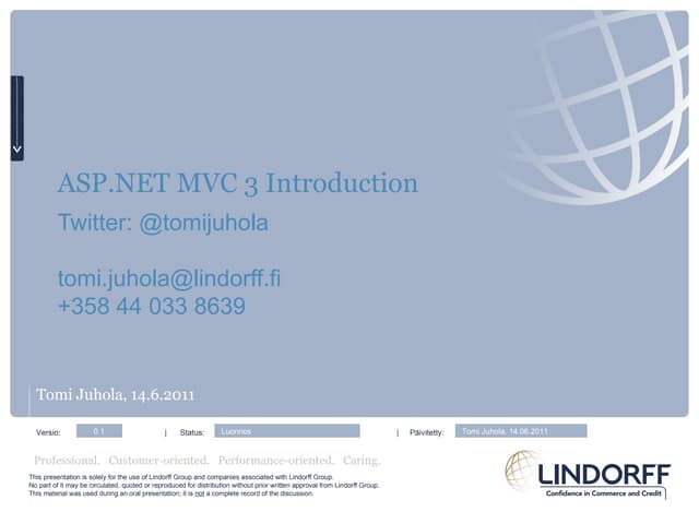 ASP.NET MVC introduction
