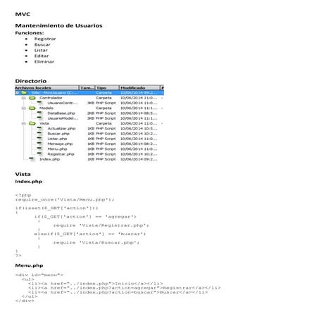 Mantenimiento de Usuarios usando MVC ver1