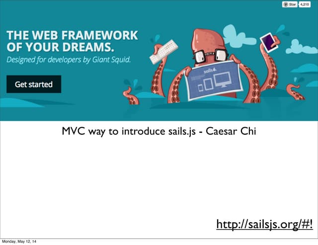 MVC way to introduce Sails.js - node.js framework