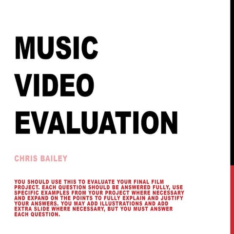 Music Video Evaluation