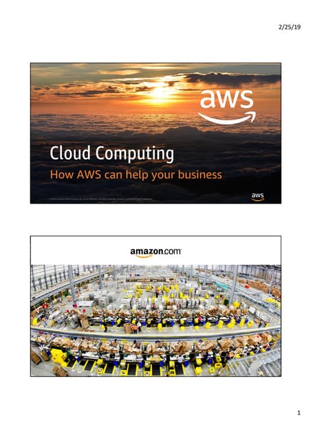 Cloud Computing - How AWS can help your business