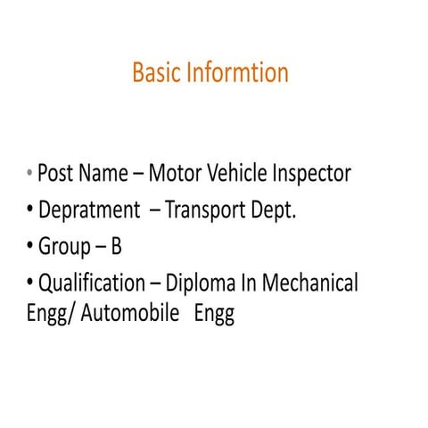 a ppt on job profile of motor vehicle inspecto.pptx