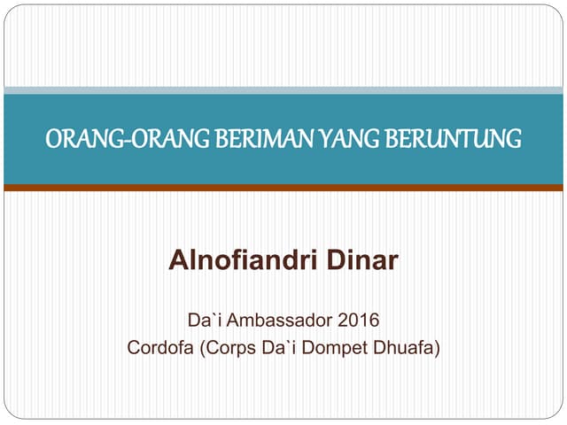 Orang orang beriman yang beruntung