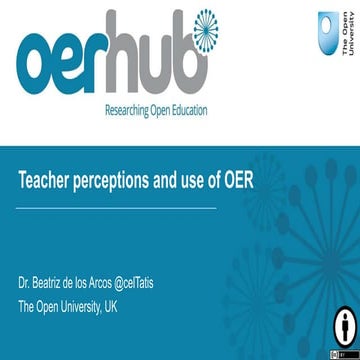 Teacher perceptions and use of open educational resources