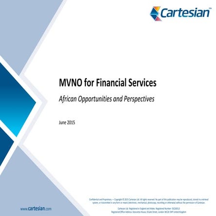 MVNO for Financial Services - Cartesian - June 2015