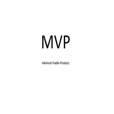 MVP - Lean Startup Machine Tel Aviv 2014