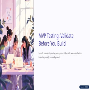 What’s the Real Meaning of MVP Testing in Product Development? | PPTX