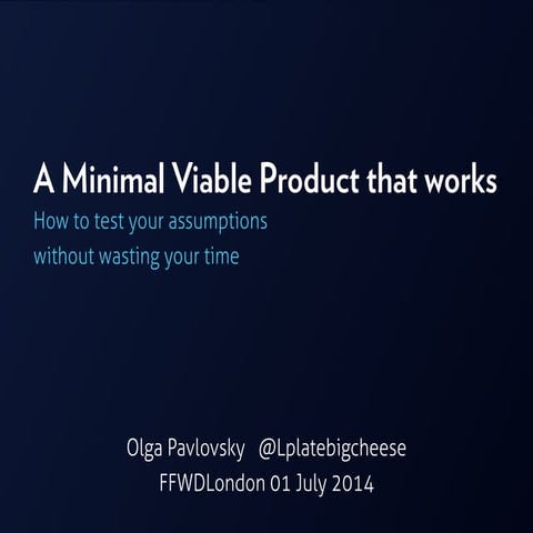 A Minimal Viable Product that works