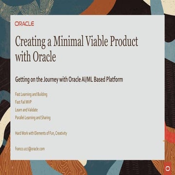 Creating an MVP with Oracle | PPT