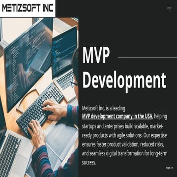MVP Development Company in the USA – Build, Validate & Scale with Metizsoft Inc.