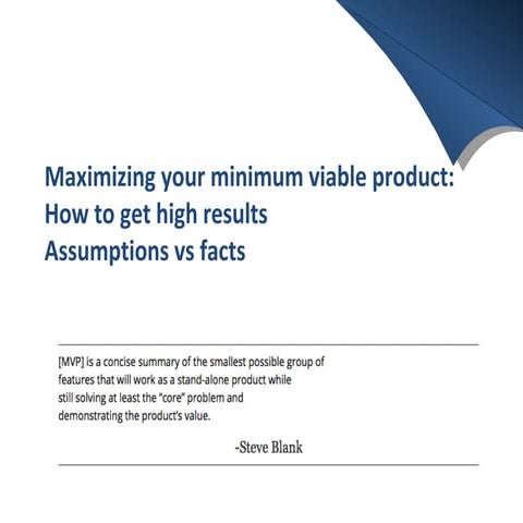 Mvp minimal viable product