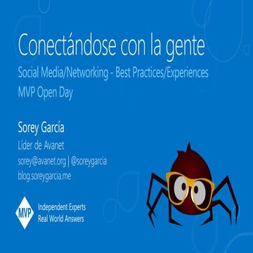 MVP Open Day - Best Practices/Experiences 