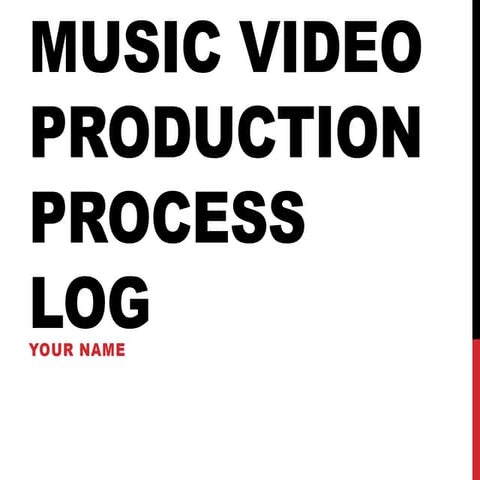 Process Log of Music Video
