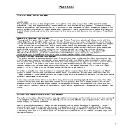 Mv proposal | PDF